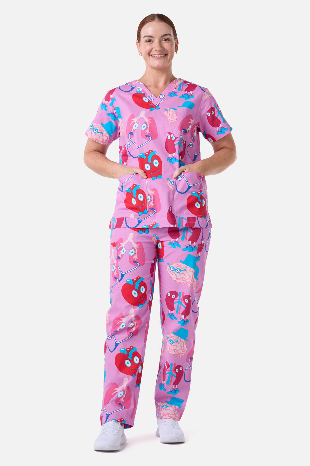 Gorman - Happy Organs Scrub Set - pink