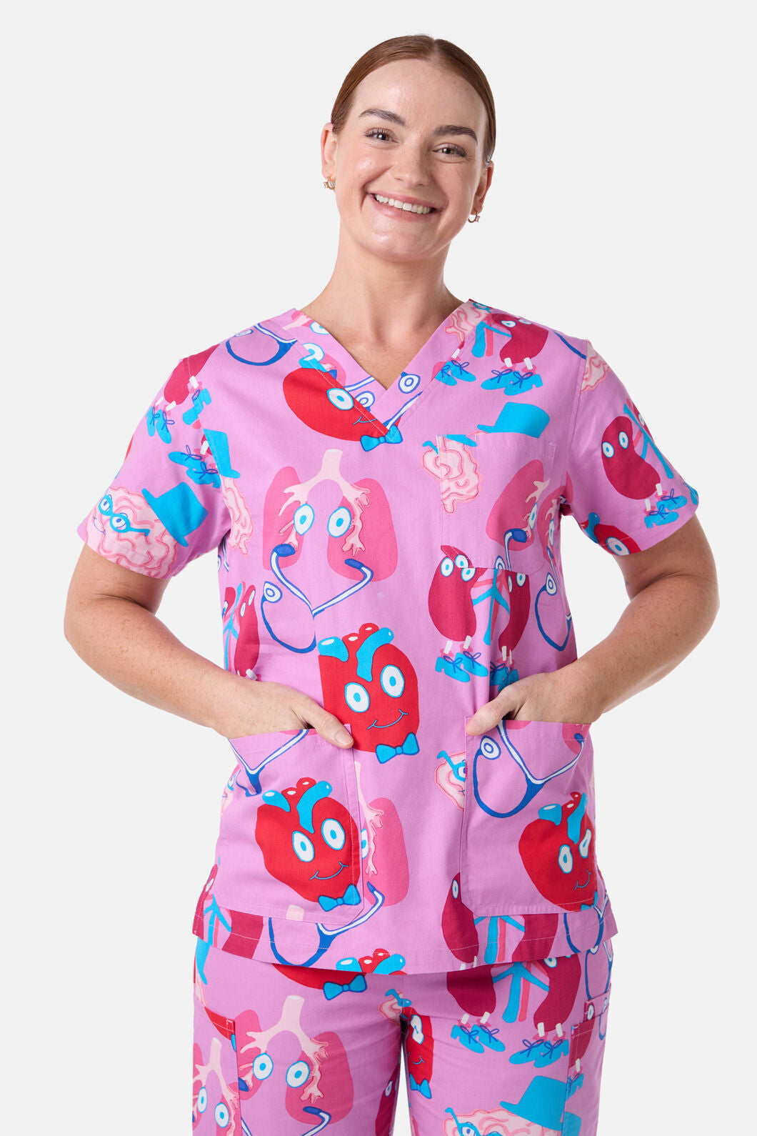 Gorman - Happy Organs Scrub Set - pink
