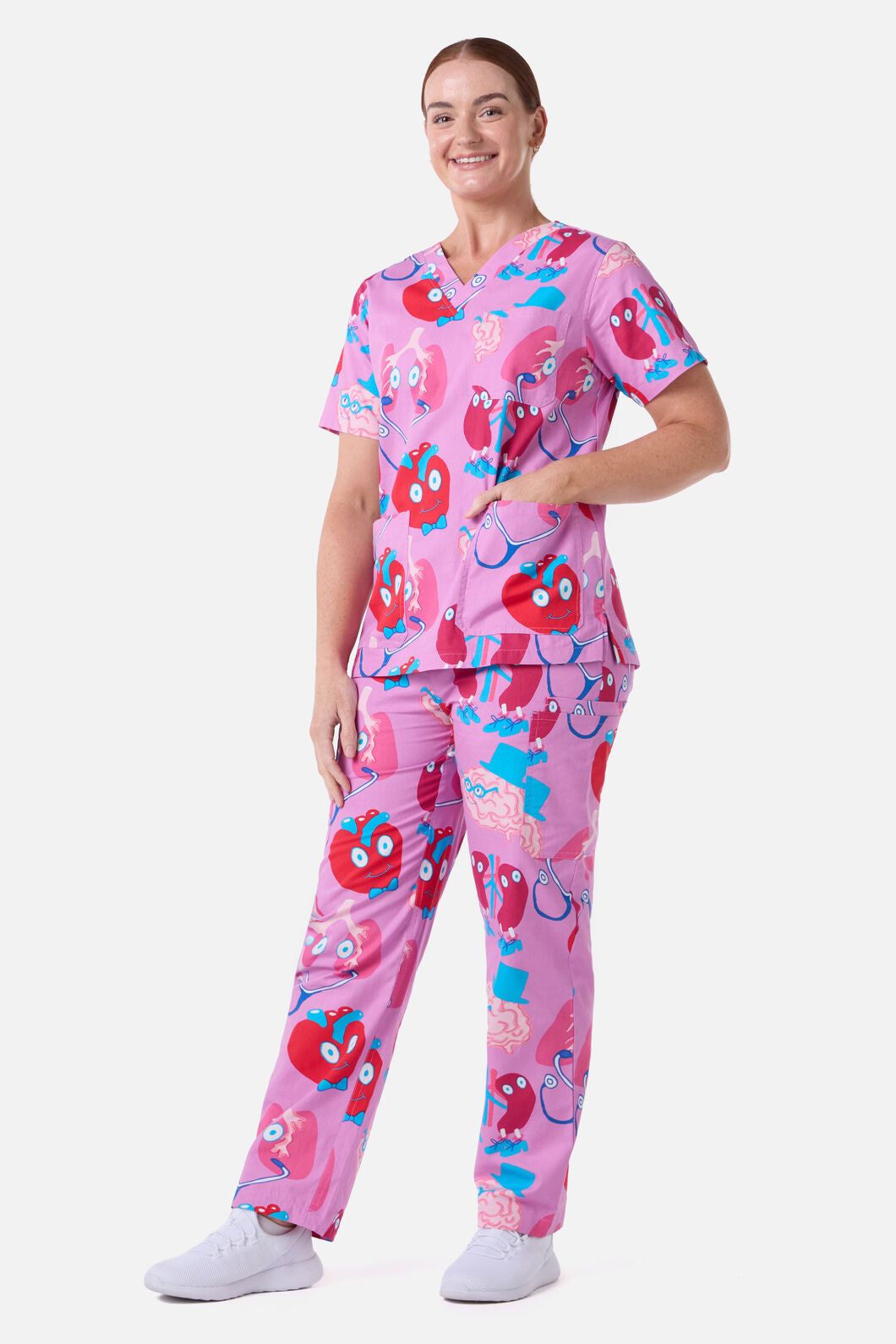 Gorman - Happy Organs Scrub Set - pink