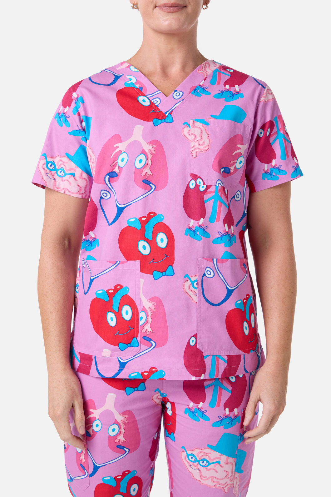 Gorman - Happy Organs Scrub Set - pink