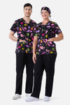 Gorman - Deep Dive Top & Pant Scrub Set - black