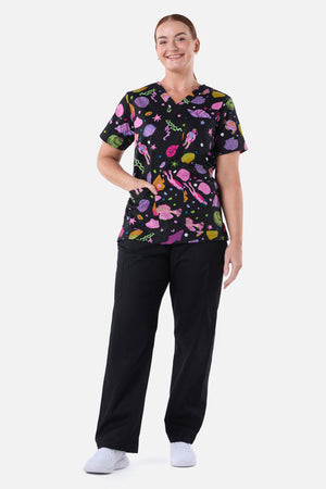 Gorman - Deep Dive Top & Pant Scrub Set - black