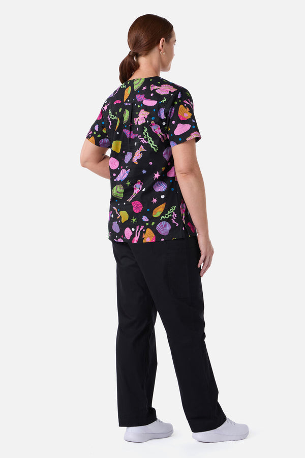 Gorman - Deep Dive Top & Pant Scrub Set - black