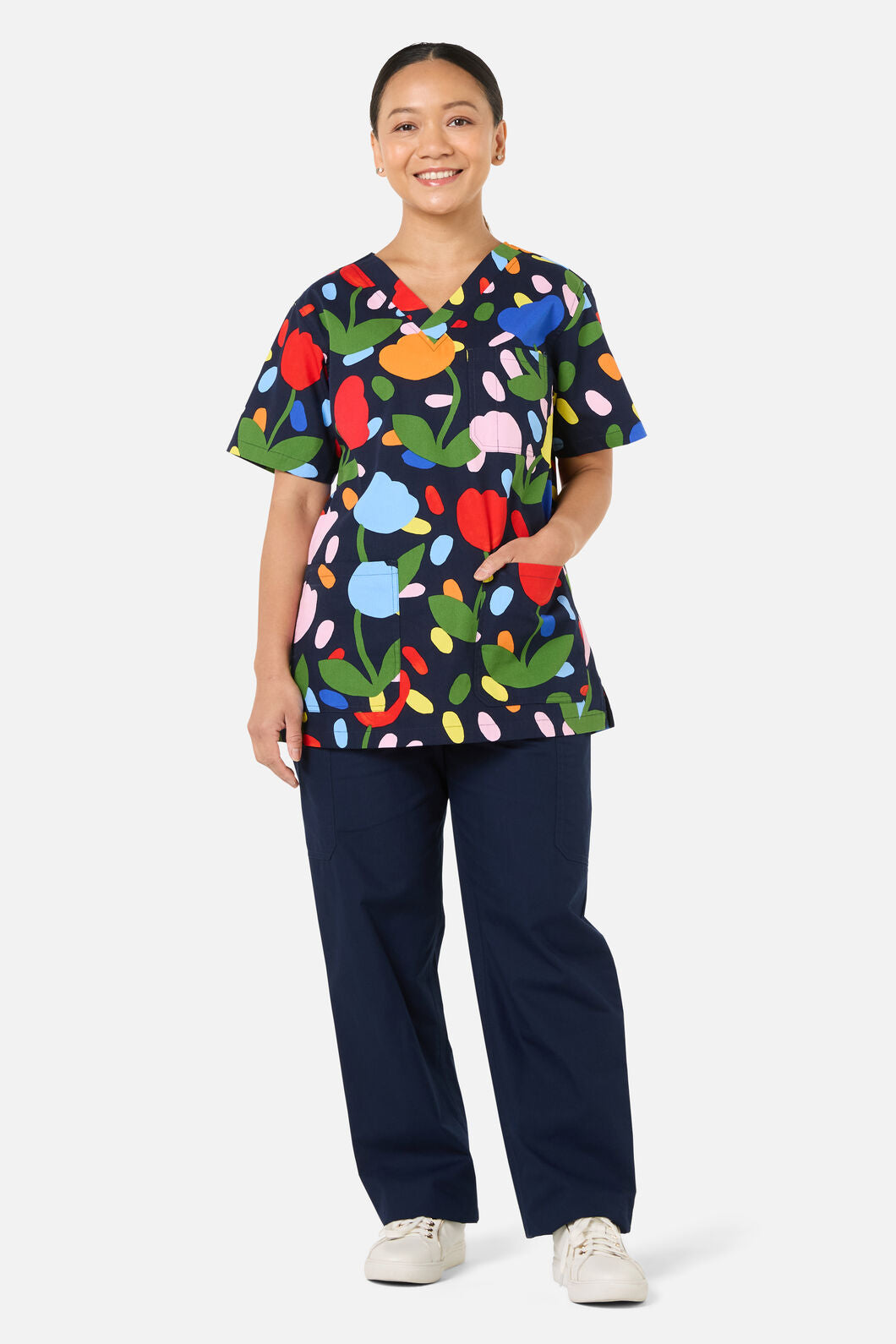Gorman - Confetti Top & Pant Scrub Set - navy