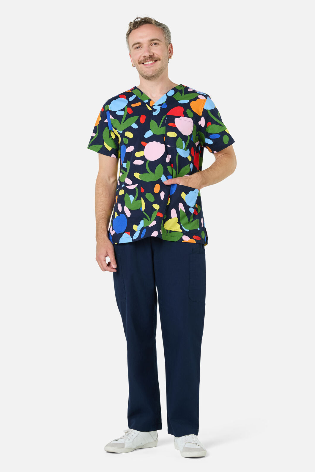 Gorman - Confetti Top & Pant Scrub Set - navy