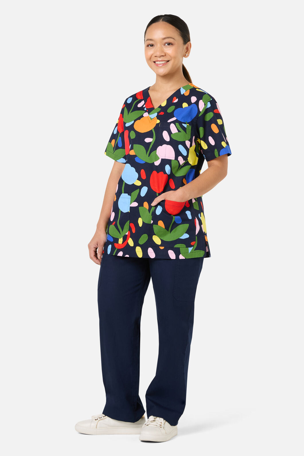 Gorman - Confetti Top & Pant Scrub Set - navy