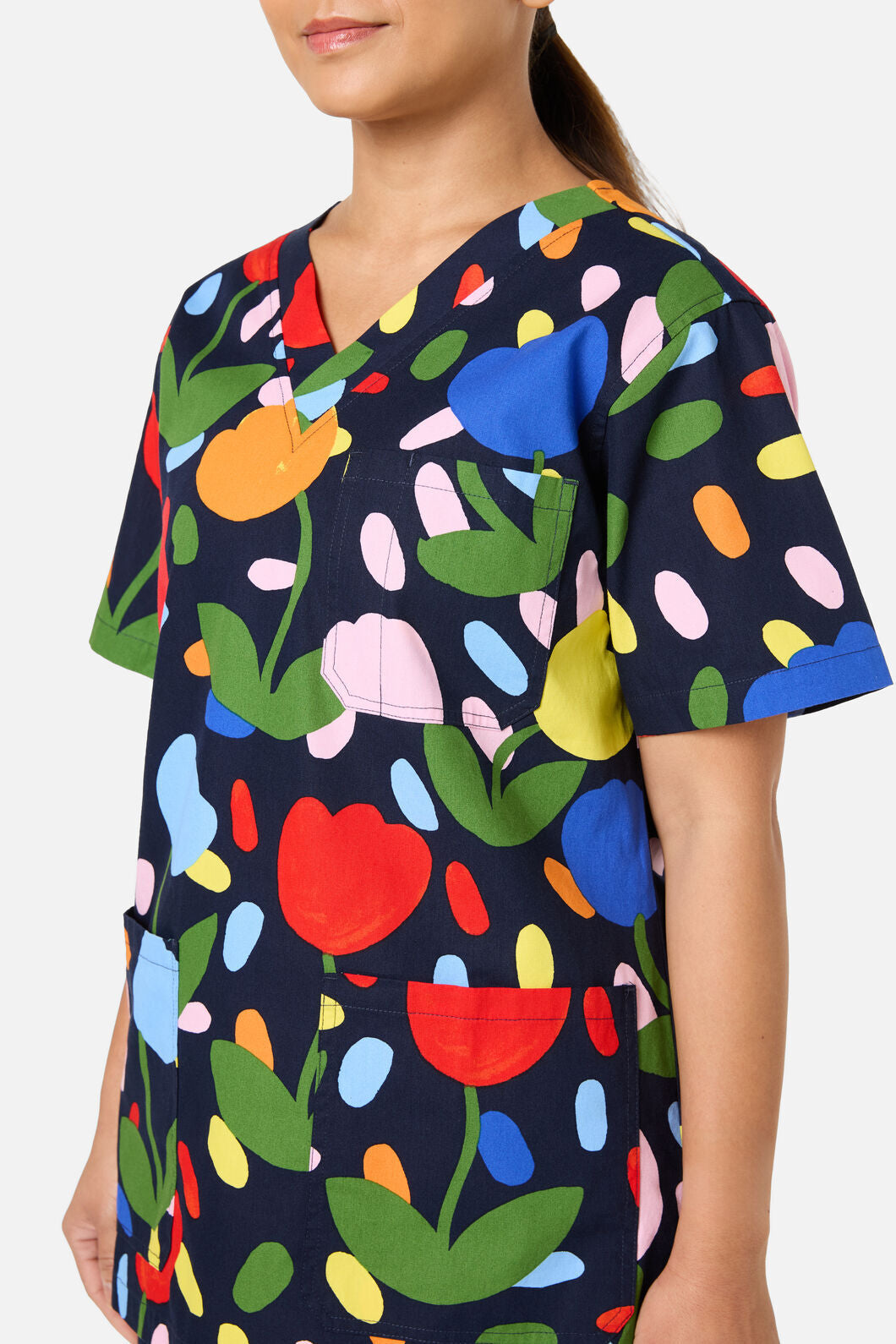 Gorman - Confetti Top & Pant Scrub Set - navy