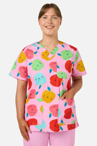 Gorman - She's Apples Top & Pant Scrub Set - pink