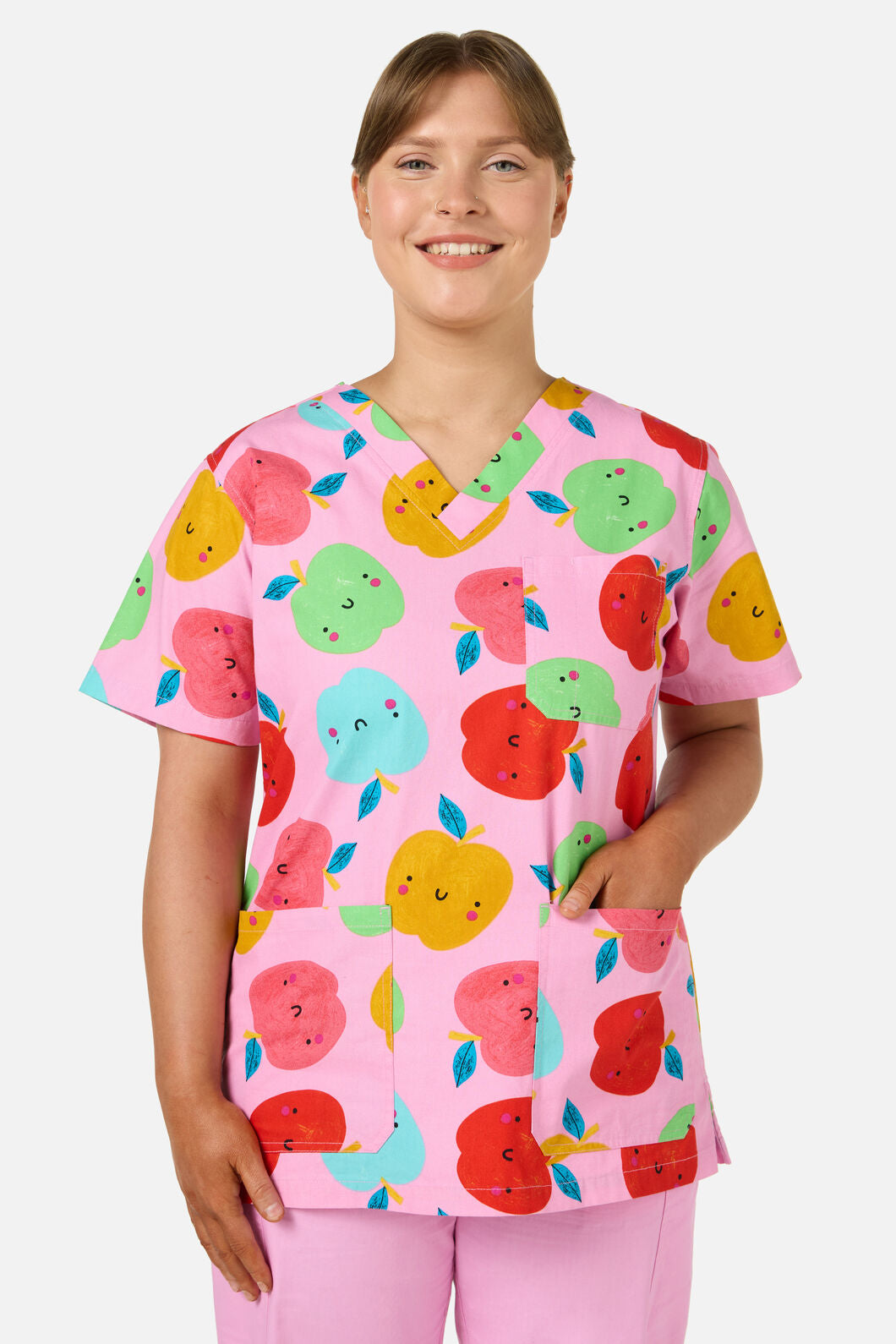 Gorman - She's Apples Top & Pant Scrub Set - pink