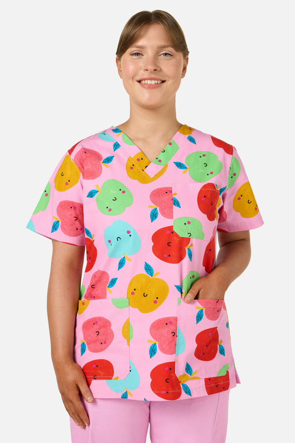 Gorman - She's Apples Top & Pant Scrub Set - pink