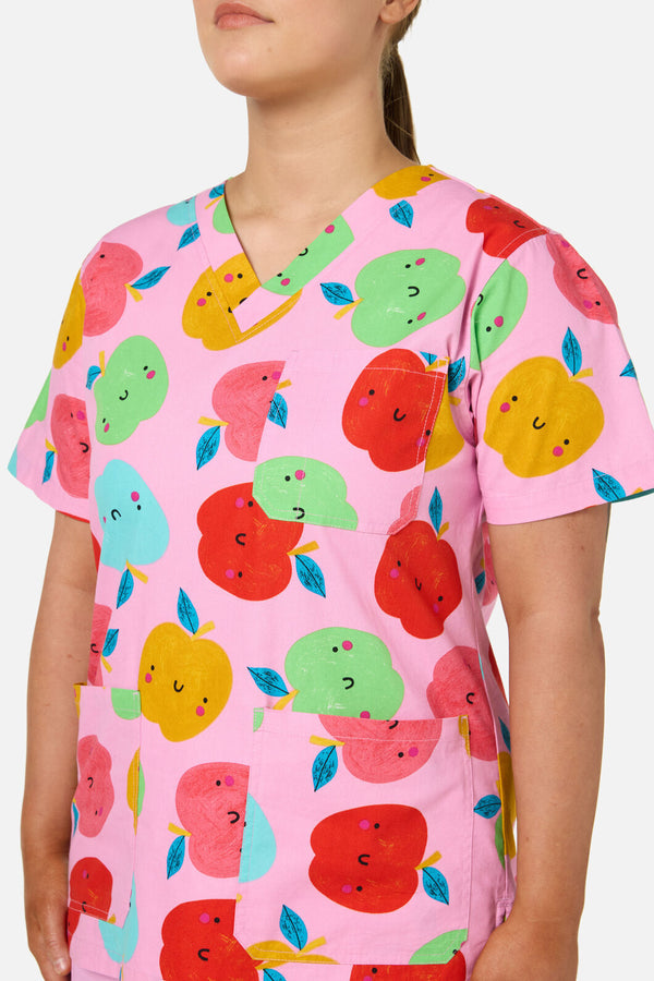 Gorman - She's Apples Top & Pant Scrub Set - pink