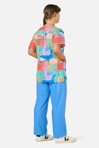 Gorman - Sea Creatures Top & Pant Scrub Set - blue