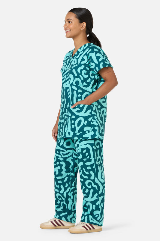 Gorman - Green Ripple Scrub Set - green
