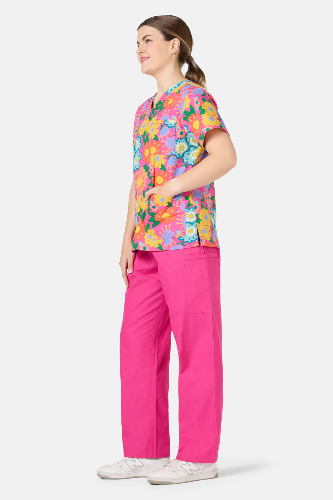 Gorman - Dream Garden Top & Pant Scrubs - pink