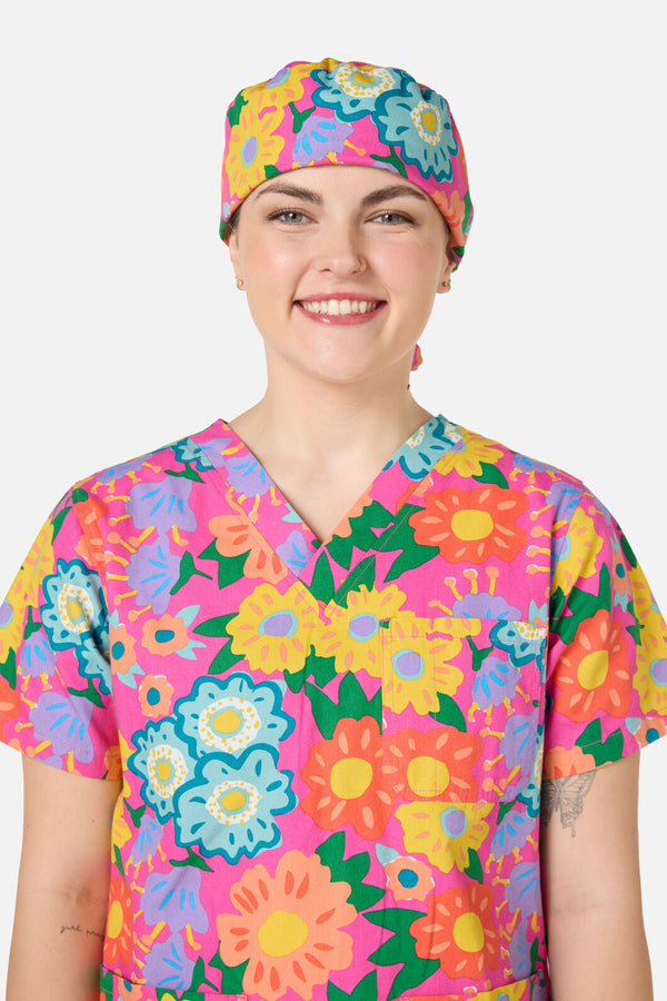 Gorman - Dream Garden Scrub Hat - pink