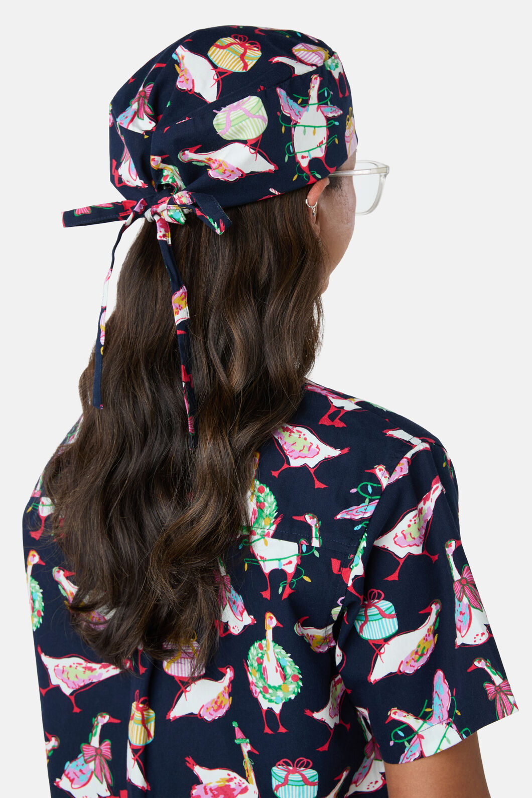 Gorman - Christmas Goose Scrub Hat - navy