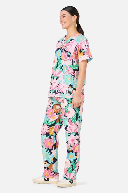 Gorman - Magic Floral Scrub Set - navy