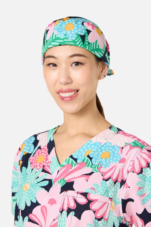 Gorman - Magic Floral Scrub Hat - navy