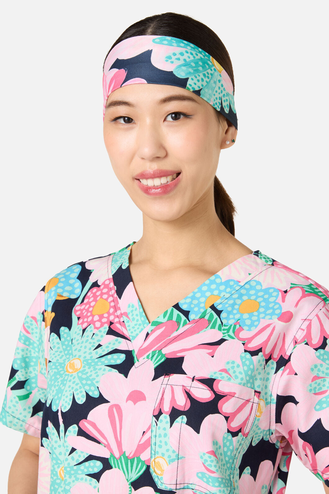 Gorman - Magic Floral Scrub Headband - navy