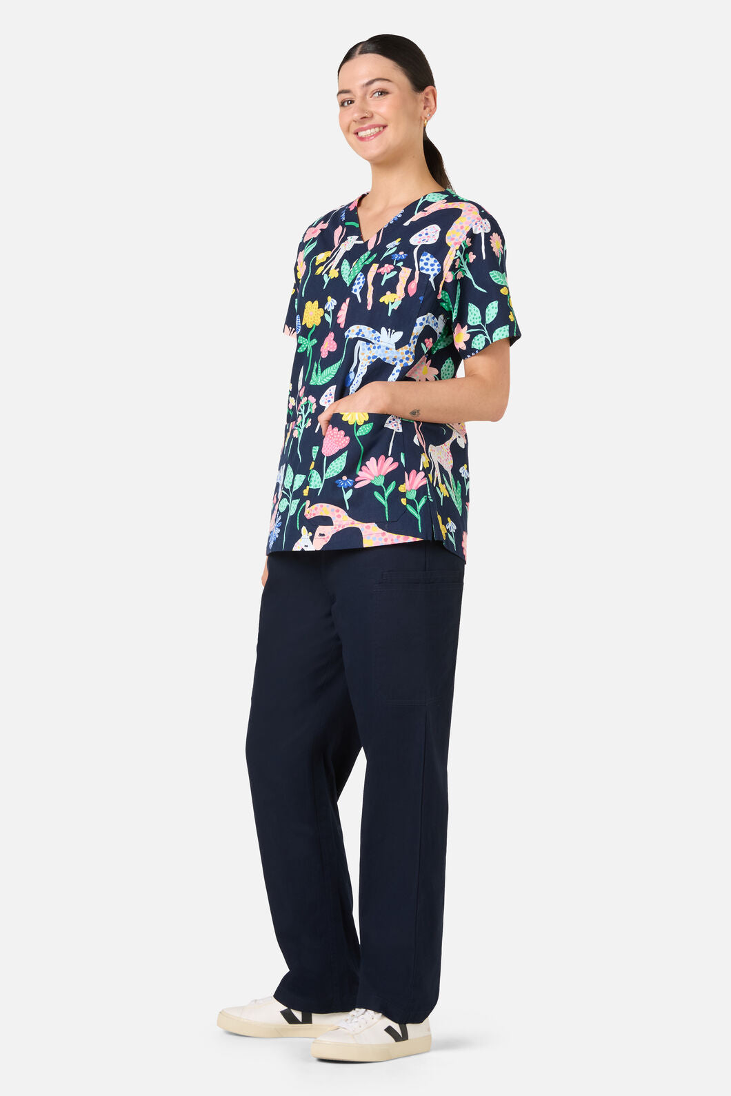 Gorman - Safari Top & Pant Scrub Set - navy