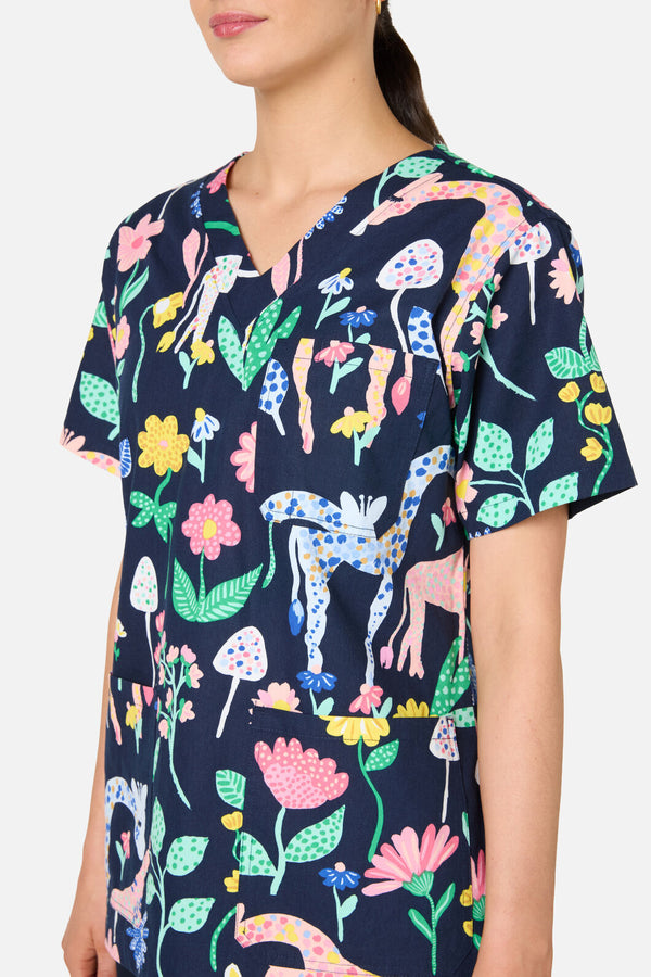 Gorman - Safari Top & Pant Scrub Set - navy