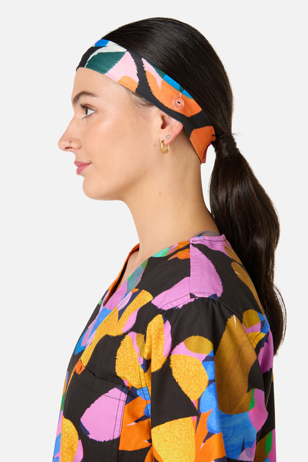 Gorman - Abstract Floral Scrub Headband - multi