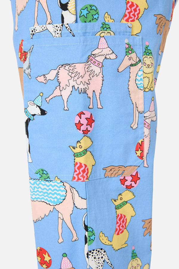 Gorman - Dog Picnic Scrub Set - blue