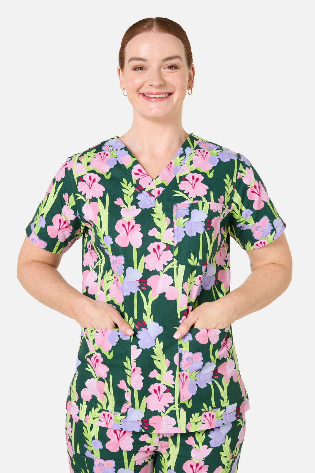 Gorman - Gladioli Scrub Set - green