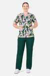 Gorman - Gladioli Top & Pant Scrub Set - green