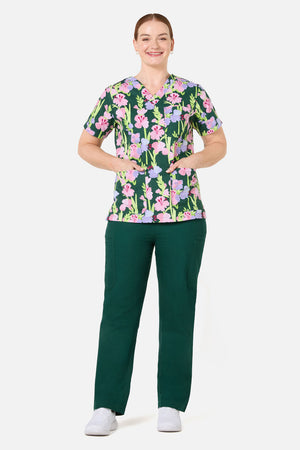 Gorman - Gladioli Top & Pant Scrub Set - green