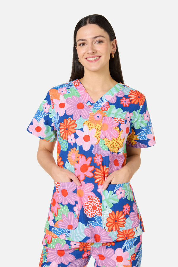 Gorman - Polka Floral Scrub Set - multi