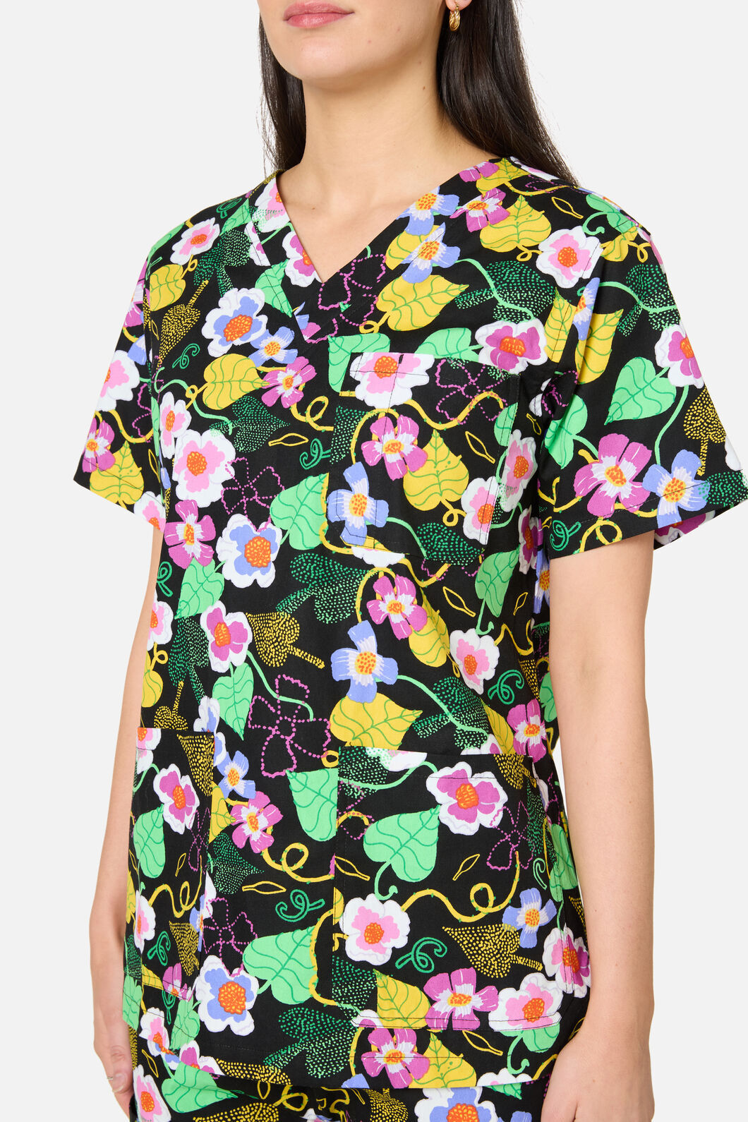 Gorman - Blossom Boulevard Scrub Set - black