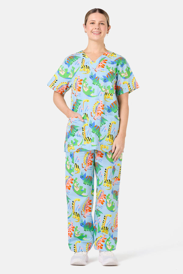 Gorman - Dinoland Scrub Set - light-blue
