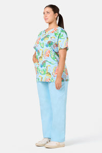 Gorman - Dinoland Mixed Scrub Set - light-blue