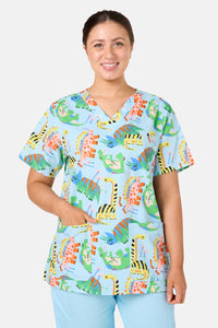 Gorman - Dinoland Mixed Scrub Set - light-blue