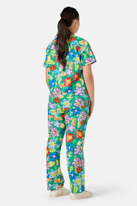 Gorman - Floral Pop Scrub Set - green