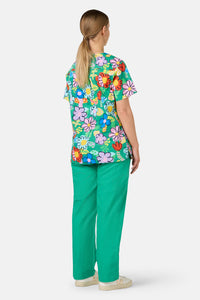 Gorman - Floral Pop Mixed Scrub Set - green