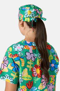 Gorman - Floral Pop Scrub Hat - green