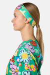 Gorman - Floral Pop Scrub Headband - green