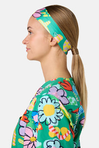 Gorman - Floral Pop Scrub Headband - green