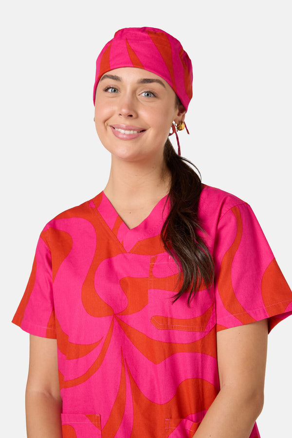 Gorman - Wavelength Scrub Hat - pink