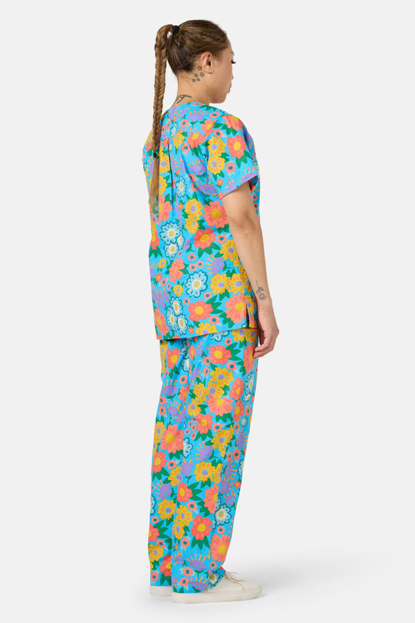 Gorman - Painted Garden Scrub Set - aqua