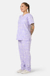 Gorman - Lilac Cat Scrub Set - lilac