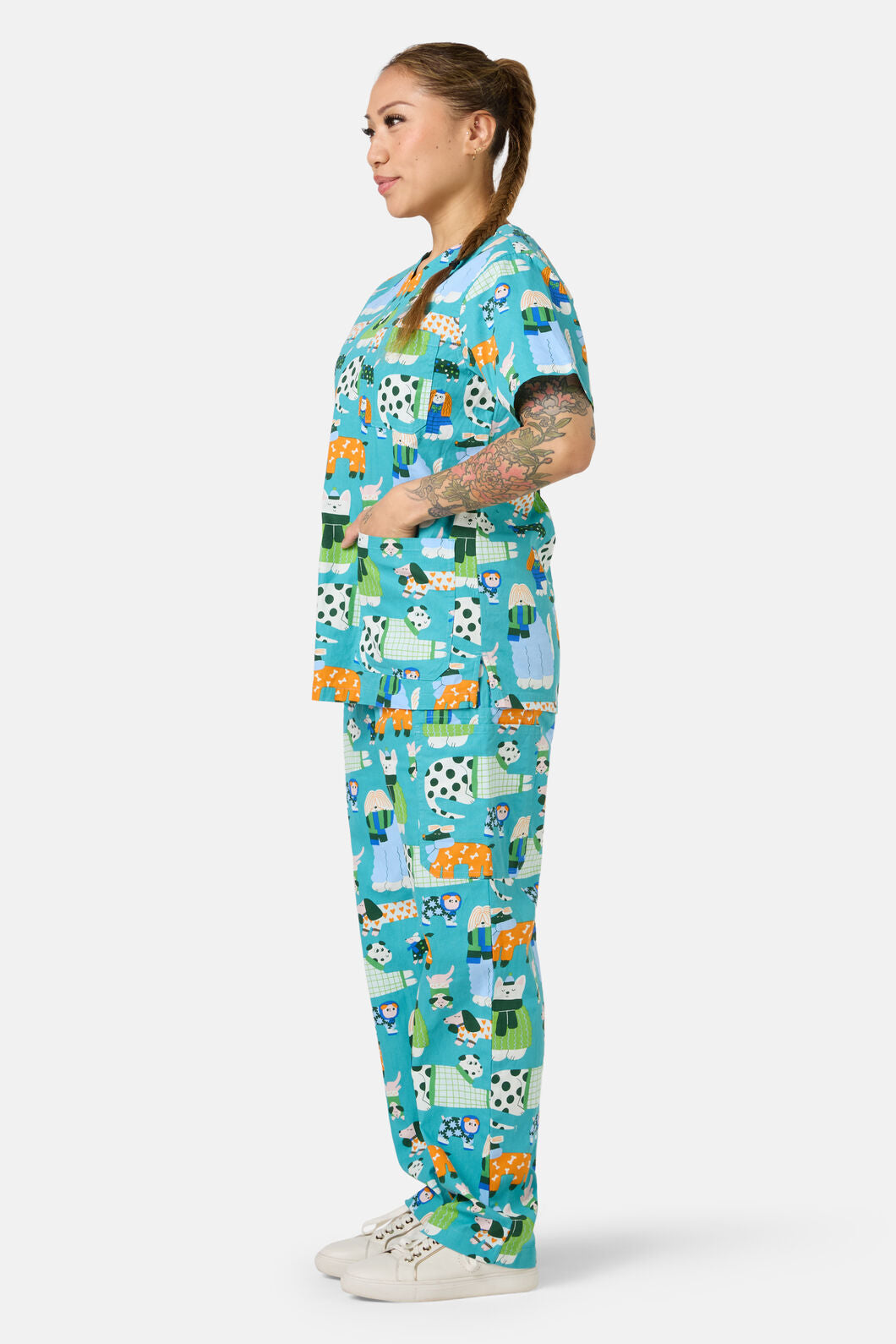 Gorman - Sweater Dogs Scrub Set - multi