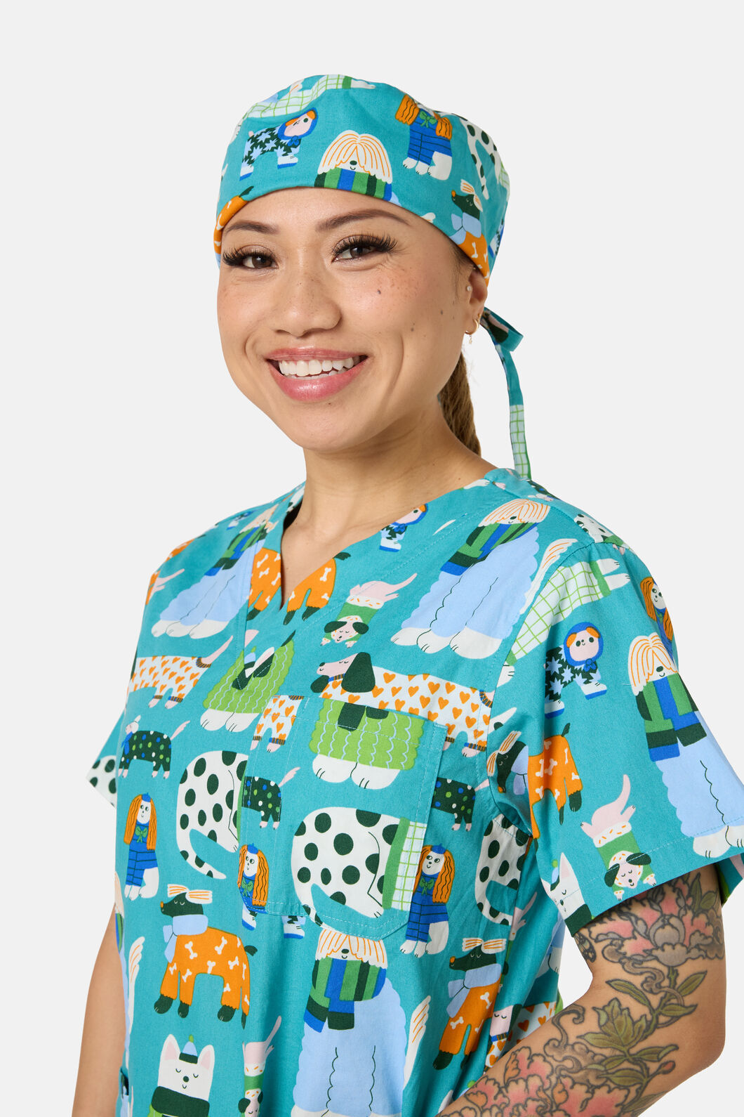 Gorman - Sweater Dogs Scrub Hat - multi