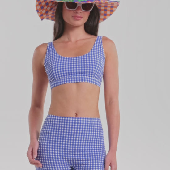 Gorman - Gingham Bikini Top - blue