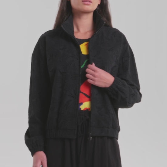 Gorman - Annie Anglaise Cotton Bomber - black