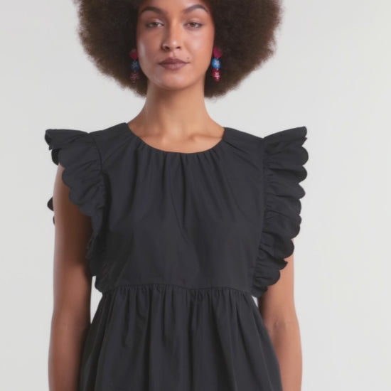 Gorman - Lily Ruffle Top - black