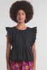 Gorman - Lily Ruffle Top - black