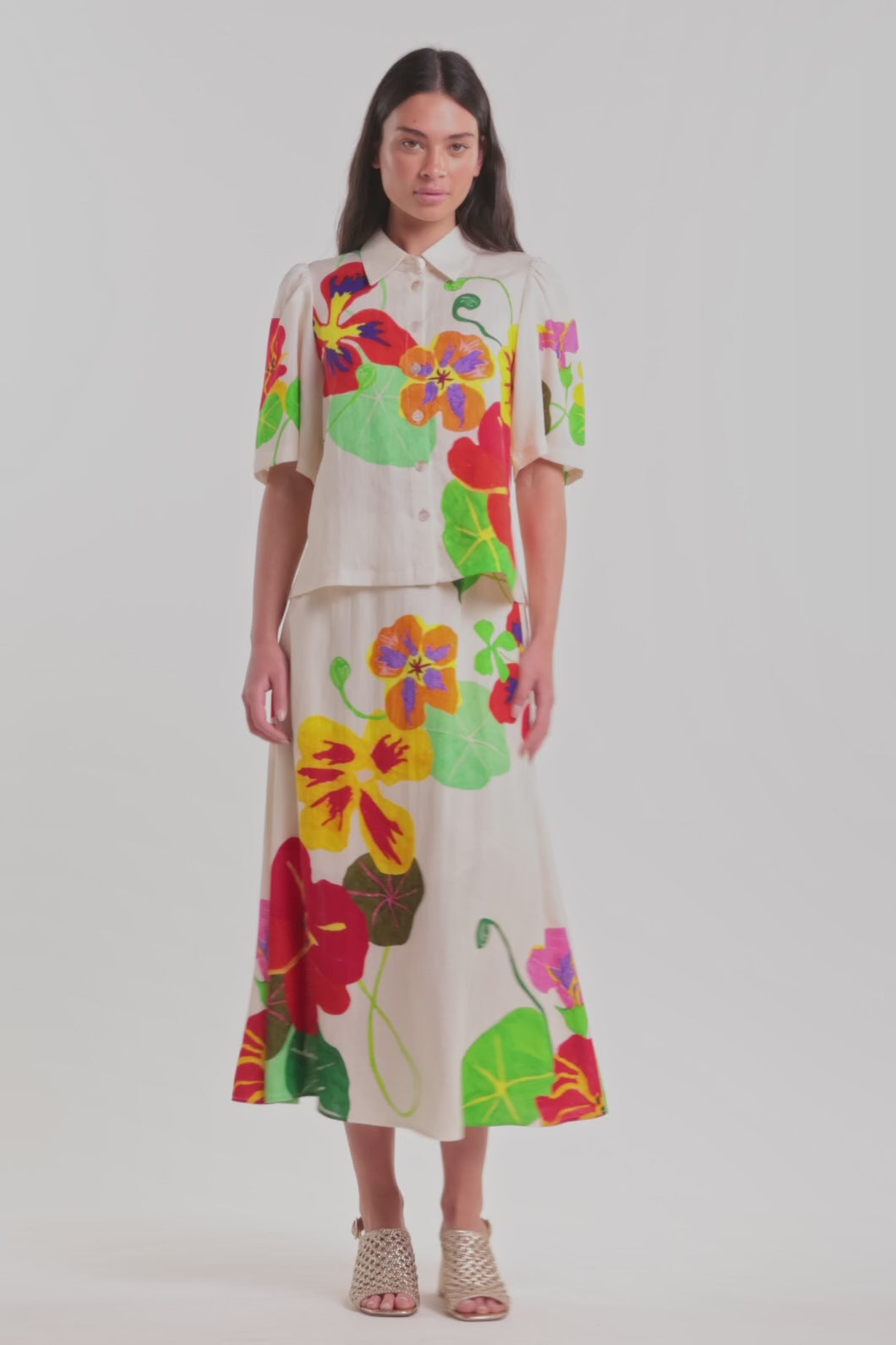 Gorman - Climbing Colour Midi Skirt - print